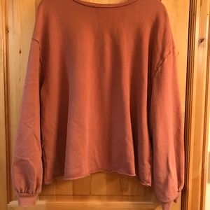 Pullover Sweater with Bubble Sleeves